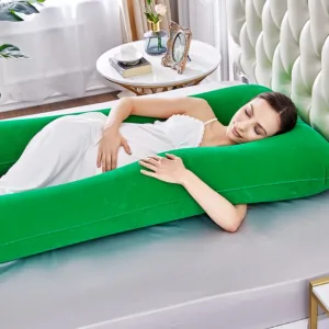 Full Body U-Shape Flocking Maternity Inflatable Pillow (With Inflation Pump)