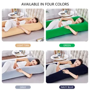 Full Body U-Shape Flocking Maternity Inflatable Pillow (With Inflation Pump)