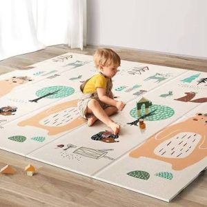 Double sided foldable baby Crawling Play Mat, well padded