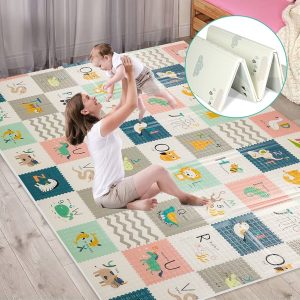 Double sided foldable baby Crawling Play Mat, well padded