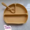 New Partitioned Silicone Suction Plate & Spoon Set