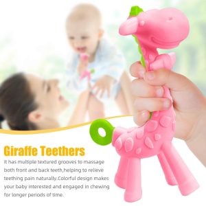 Unique giraffe-shaped silicone baby Teether