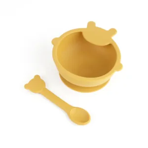 NEW Weaning Silicone suction Bowl and Spoon
