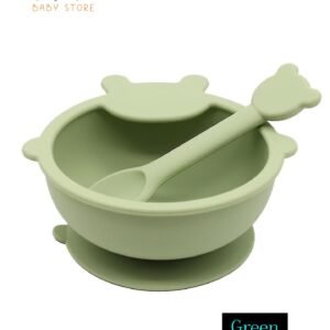 NEW Silicone suction Bowl and Spoon set