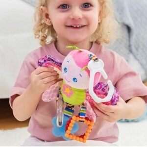 NEW Soft Plush Rattle Butterfly Toy with Mirror