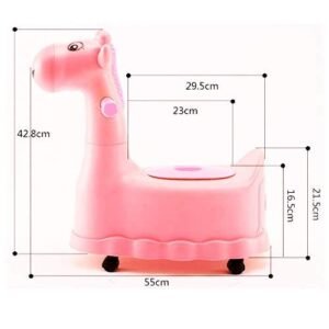 NEW Cartoon Potty Training Seat with Wheels-Pink