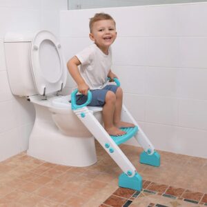 Unique Step-up Ladder Toilet Training Potty- Aqua Blue