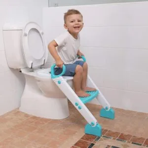 Unique Step-up Ladder Toilet Training Potty- Aqua Blue