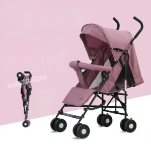 Unique Portable Buggy Stroller/Pram-Pink