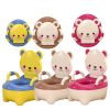 Cartoon theme baby potty ergonomic design with pvc cushion removable toilet bowl