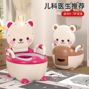 Cartoon theme baby potty ergonomic design with pvc cushion removable toilet bowl