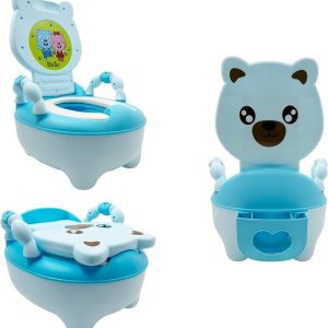 Cartoon theme baby potty ergonomic design with pvc cushion removable toilet bowl