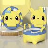Cartoon theme baby potty ergonomic design with pvc cushion removable toilet bowl