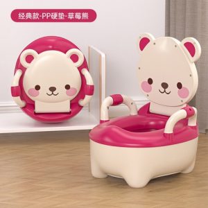 Cartoon theme baby potty ergonomic design with pvc cushion removable toilet bowl