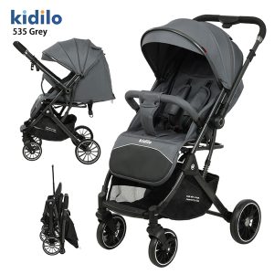 Kidilo easy fold baby stroller/Pushchair , with reversible handle ( newborn to 25 kgs)