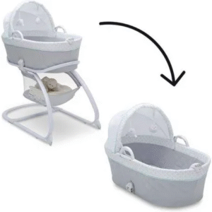 2 in 1 deluxe Moses basket , bassinet with stand, night lights and vibrations