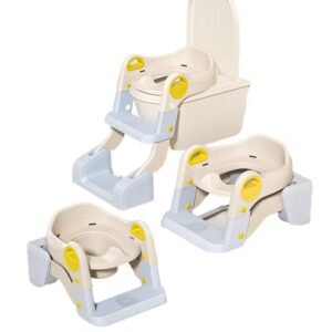 3-in-1 children's potty training toilet with a step stool.