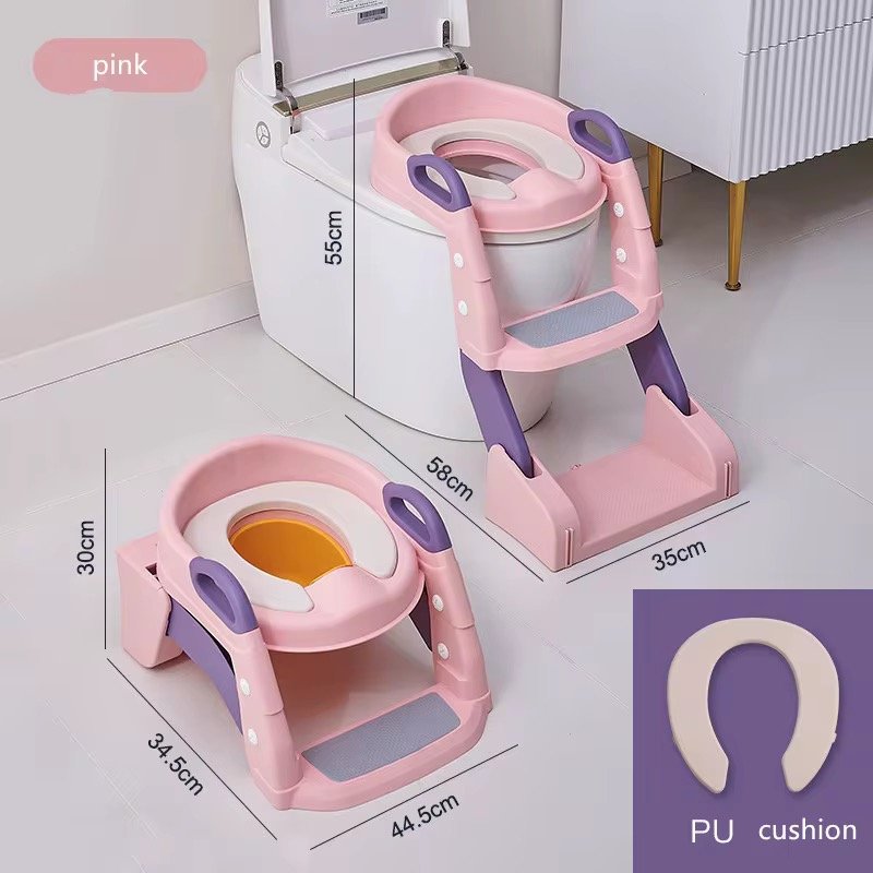 3-in-1 children’s potty training toilet with a step stool. 3-in-1 children's potty training toilet with a step stool.