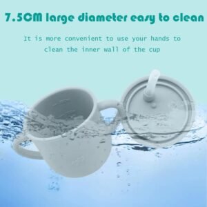 NEW 2 in 1 Silicone Anti-spill Straw Sippy Cup