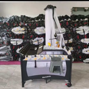 mama kids Baby Crib Travel Cot Cosleeper baby bed for Comfortable Travel, has stand mosquito net and musical toys