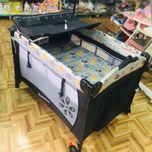 mama kids Baby Crib Travel Cot Cosleeper baby bed for Comfortable Travel, has stand mosquito net and musical toys