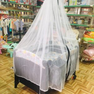 mama kids Baby Crib Travel Cot Cosleeper baby bed for Comfortable Travel, has stand mosquito net and musical toys
