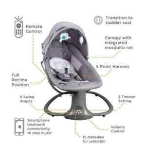 NEW 3 in 1 Mastela Deluxe Remote Control Bassinet Multifunctional
