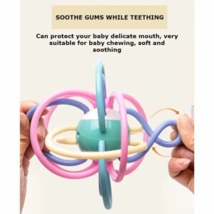 NEW Big size Rattle teether ring Grasp Ball