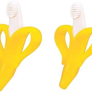Silicone Baby Teethers, Baby Banana Infant Teething Toothbrush: Sensory Development