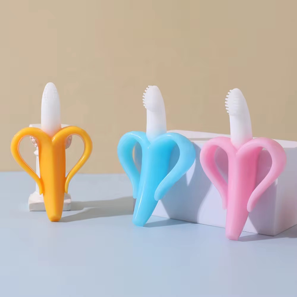 Silicone Baby Teethers, Baby Banana Infant Teething Toothbrush: Sensory Development Silicone Baby Teethers, Baby Banana Infant Teething Toothbrush: Sensory Development