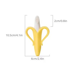Silicone Baby Teethers, Baby Banana Infant Teething Toothbrush: Sensory Development