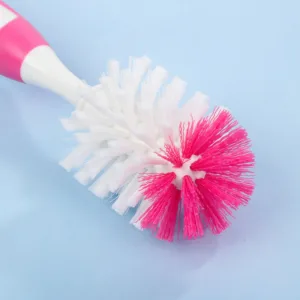 NEW 2 in 1 Standing Bottle & Nipple Brush Set PINK