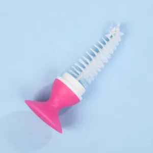 NEW 2 in 1 Standing Bottle & Nipple Brush Set PINK