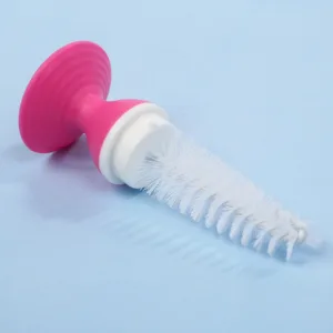 NEW 2 in 1 Standing Bottle & Nipple Brush Set PINK