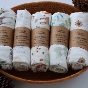 NEW Soft Bamboo Cotton Muslin Swaddle Receiving Blanket