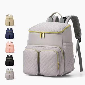 Diaper Bag Backpack with Changing Pad & Insulation Pocket Stroller Hanging Bag Waterproof Maternity Bag Embroidered Mommy Bag for Outdoor