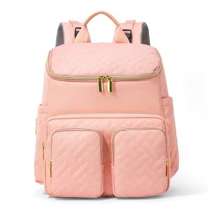 Diaper Bag Backpack with Changing Pad & Insulation Pocket Stroller Hanging Bag Waterproof Maternity Bag Embroidered Mommy Bag for Outdoor