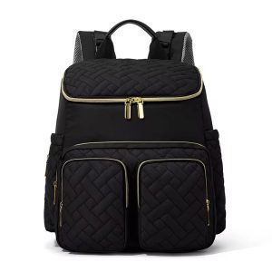 Diaper Bag Backpack with Changing Pad & Insulation Pocket Stroller Hanging Bag Waterproof Maternity Bag Embroidered Mommy Bag for Outdoor