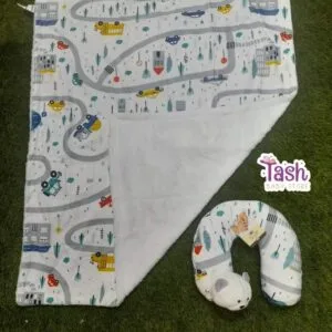 baby shawl and neck pillow set