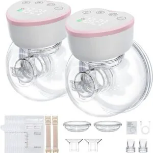 Double wearable electric  pump with rechargeable battery