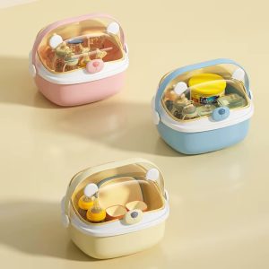 Big size portable baby bottle drying rack with lid