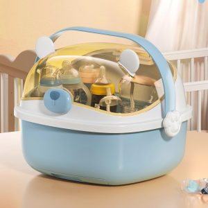 Big size portable baby bottle drying rack with lid