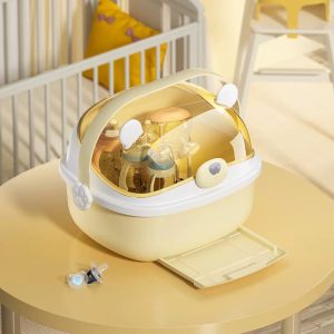 Big size portable baby bottle drying rack with lid