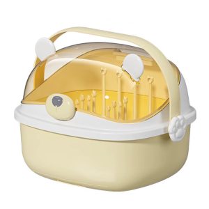 Big size portable baby bottle drying rack with lid