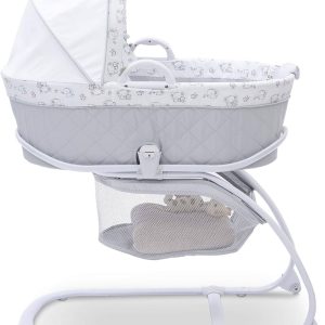 Bassinet baby bed/Cot/ Moses basket with mosquito net, Storage Basket, music and vibrations
