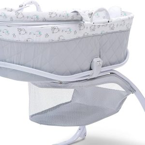 Bassinet baby bed/Cot/ Moses basket with mosquito net, Storage Basket, music and vibrations