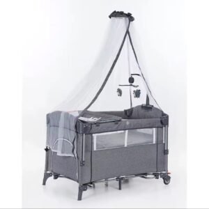 Cool baby  playpen with net, overhead toys and changing station