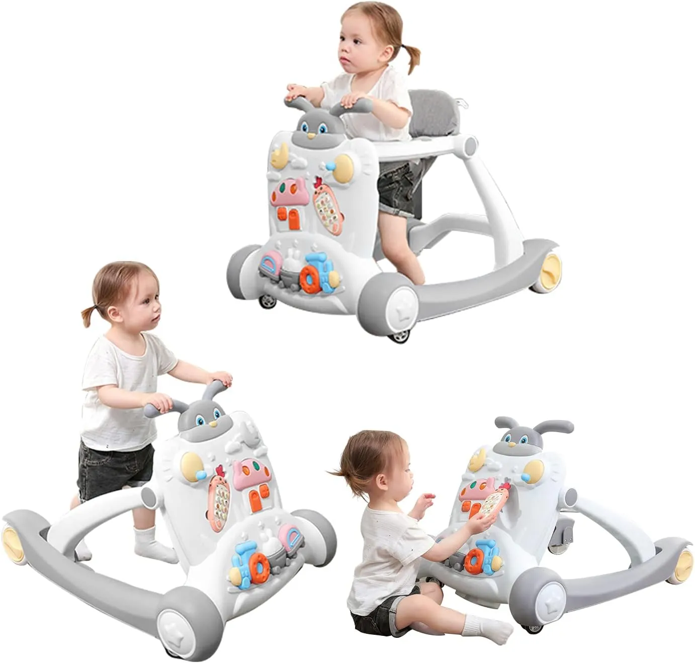 4 in 1 Baby convertible Walker with Toys and Music 4 in 1 Baby convertible Walker with Toys and Music