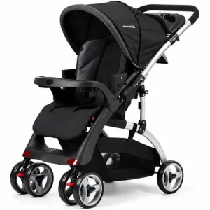 MamaKids Baby Stroller with Reclining Seat & Storage Basket ( newborn to 25 kgs)