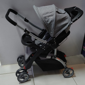 MamaKids Baby Stroller with Reclining Seat & Storage Basket ( newborn to 25 kgs)